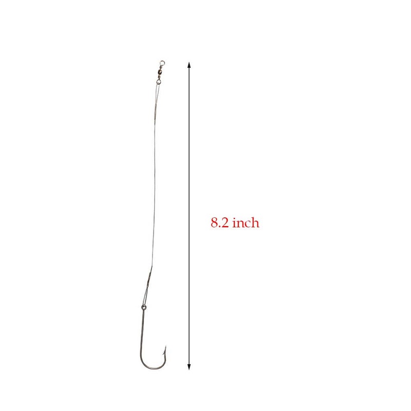 Laxygo 20pcs/Pack Fishing Hook Rigs Nylon-Coated Fishing Line Leader with Stainless Steel Fishing Hook - Image 3